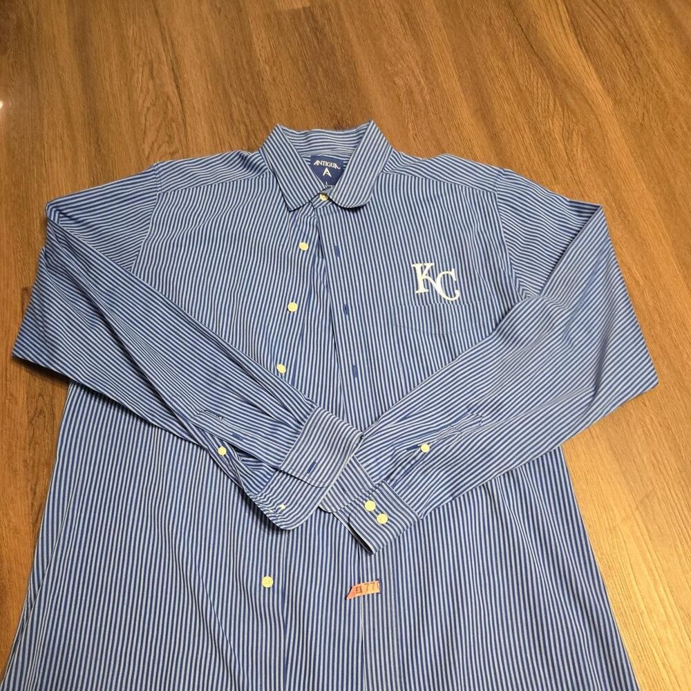 Antigua-apparel Men's Blue Shirt